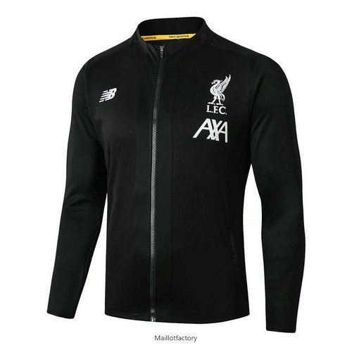 Nouveaux Veste Liverpool L.F.C 2019/20 Noir/Blanc Col Rond