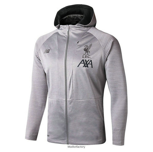 Pas cher Veste a Capuche Liverpool 2019/20 Gris