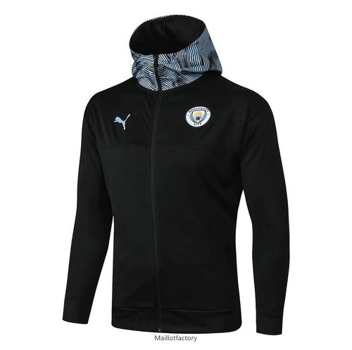 Achetés Veste a Capuche Manchester City 2019/20 Noir/Bleu