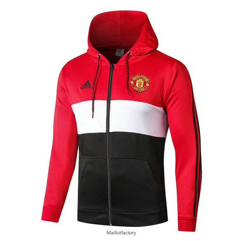 Prix Veste a Capuche Manchester United 2019/20 Rouge/Blanc/Noir