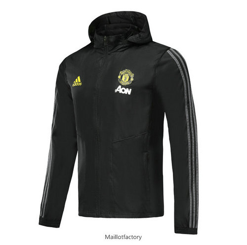 Soldes Coupe vent Manchester United 2019/20 Noir