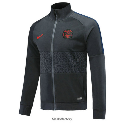 Achetés Veste PSG 2019/20 Noir/Gris Col Haut