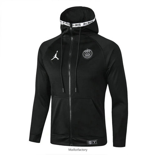 Pas cher Veste a Capuche PSG 2019/20 Noir