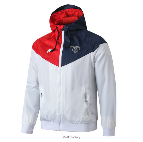 Prix Coupe vent PSG 2019/20 Blanc/Rouge/Bleu