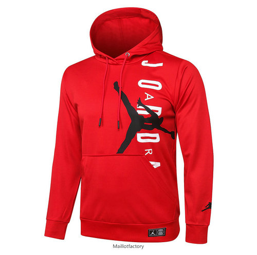 Soldes Veste a Capuche PSG Jordan 2020/21 Rouge/Noir