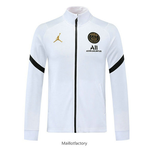 Nouveaux Veste Jordan PSG 2020/21 Blanc