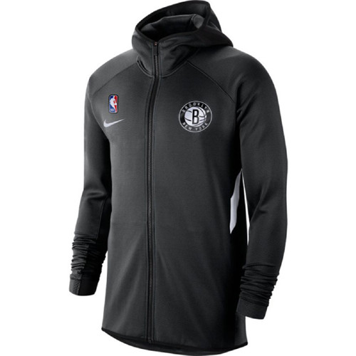 Achat Maillot du Veste Survetement A Capuche Brooklyn Nets - Noir