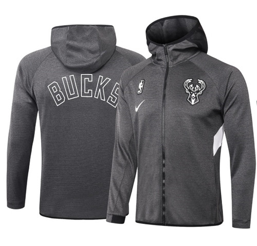 Achetez Maillot du Veste Survetement A Capuche Milwaukee Bucks - Noir