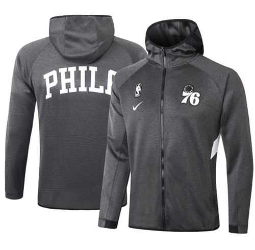 Achetez Maillot du Veste Survetement A Capuche Philadelphia 76ers - Noir