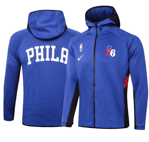 Achetez Maillot du Veste Survetement A Capuche Philadelphia 76ers - Bleu