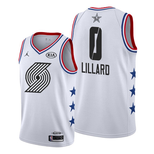 Nouveaux Maillot du Damian Lillard - 2019 All-Star Blanc