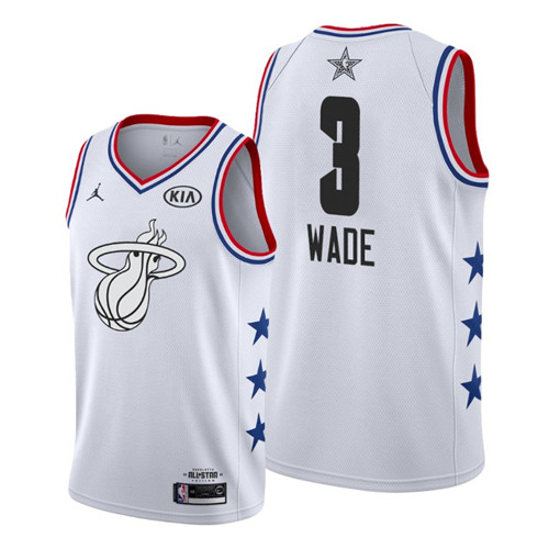 Nouveaux Maillot du Dwyane Wade - 2019 All-Star Blanc