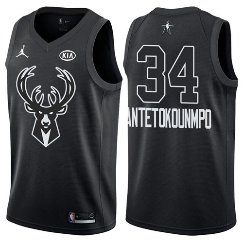 Nouveaux Maillot du Giannis Antetokounmpo - 2018 All-Star Noir