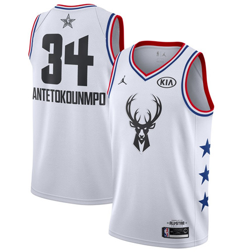 Nouveaux Maillot du Giannis Antetokounmpo - 2019 All-Star Blanc