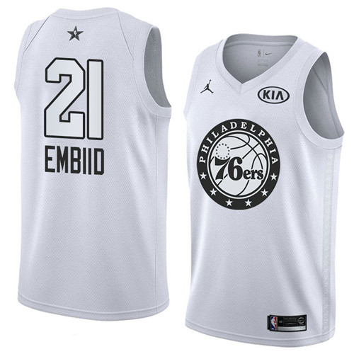 Nouveaux Maillot du Joel Embiid - 2018 All-Star Blanc