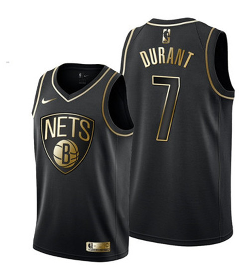 Pas cher Maillot du Kevin Durant, Brooklyn Nets - Noir/Or