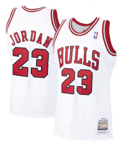 Nouveaux Maillot du Michael Jordan, Chicago Bulls Mitchell & Ness - Blanc