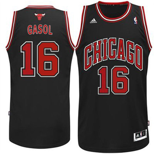 Nouveaux Maillot du Pau Gasol, Chicago Bulls - Negra