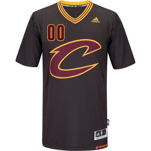 Nouveaux Maillot du Custom, Cleveland Cavaliers - Noir Sleeve Swingman