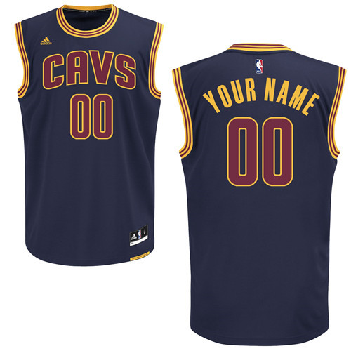 Nouveaux Maillot du Custom, Cleveland Cavaliers - Bleu Marine Bleu