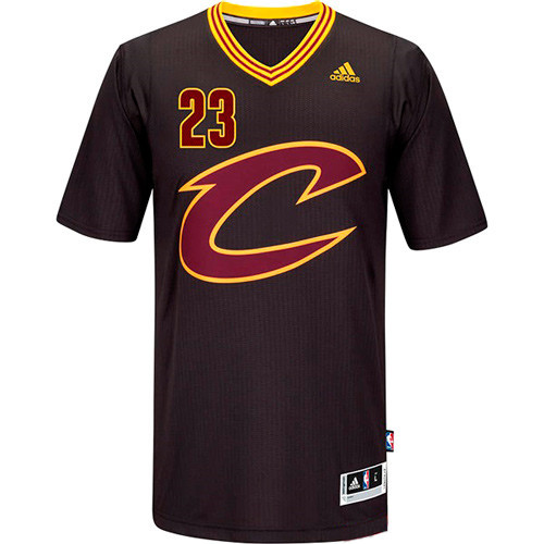 Nouveaux Maillot du LeBron James, Cleveland Cavaliers - Noir Sleeve Swingman