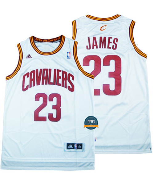 Nouveaux Maillot du LeBron James, Cleveland Cavaliers - Blanc