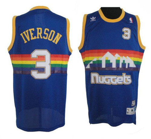 Nouveaux Maillot du Allen Iverson, Denver Nuggets [Bleu]