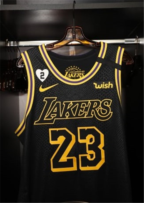 Flocage Maillot du LeBron James, Los Angeles Lakers 'Noir Mamba'