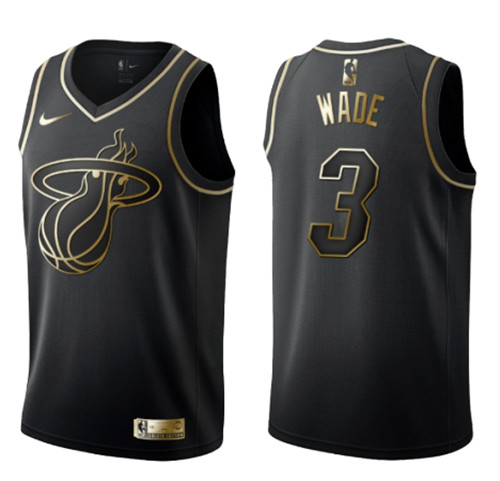 Flocage Maillot du Dwyane Wade, Miami Heat - Noir/Or