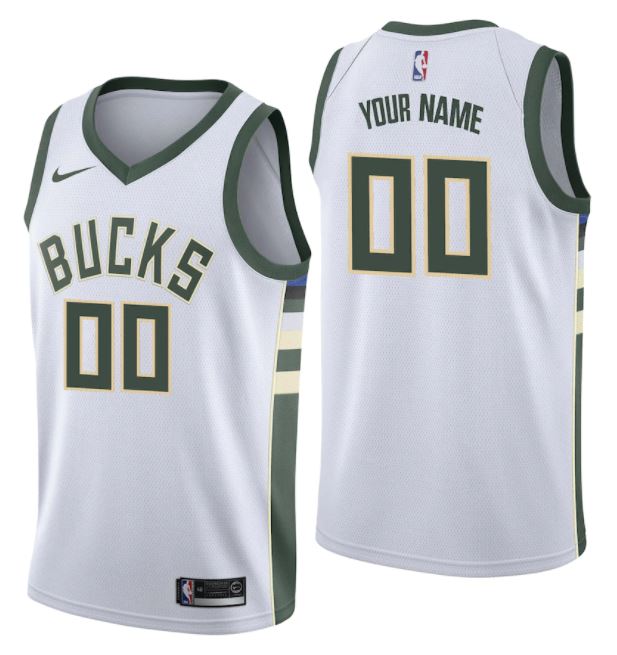 Vente Maillot du Custom, Milwaukee Bucks - Association