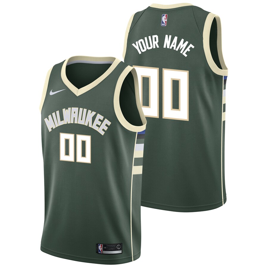 Vente Maillot du Custom, Milwaukee Bucks - Icon Edition