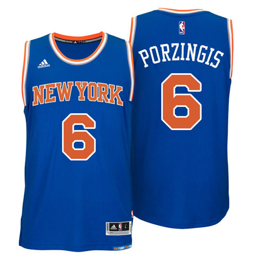 Vente Maillot du Kristaps Porzingis, New York Knicks [Bleu]