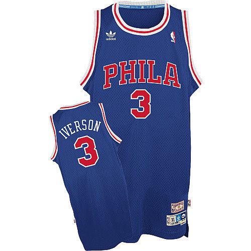 Achetés Maillot du Allen Iverson, Philadelphia 76ers [Bleu]