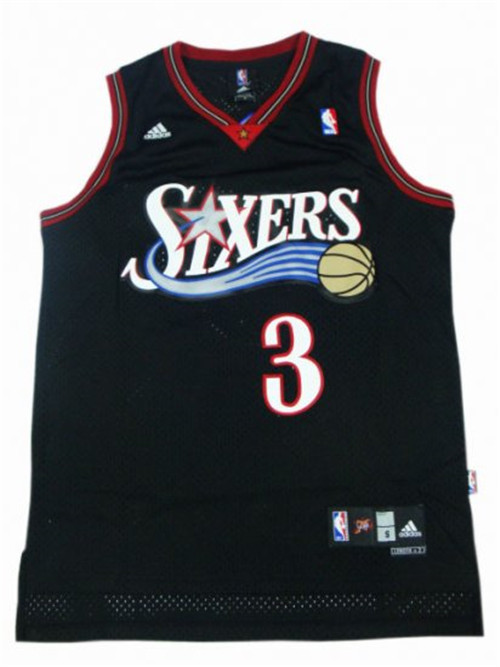 Achetés Maillot du Allen Iverson, Philadelphia 76ers [Noir]