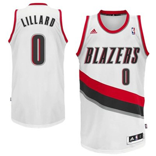 Achetés Maillot du Damian Lillard, Portland Trail Blazers - Blanc