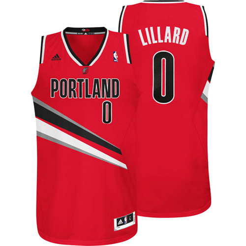 Achetés Maillot du Damian Lillard, Portland Trail Blazers - Roja