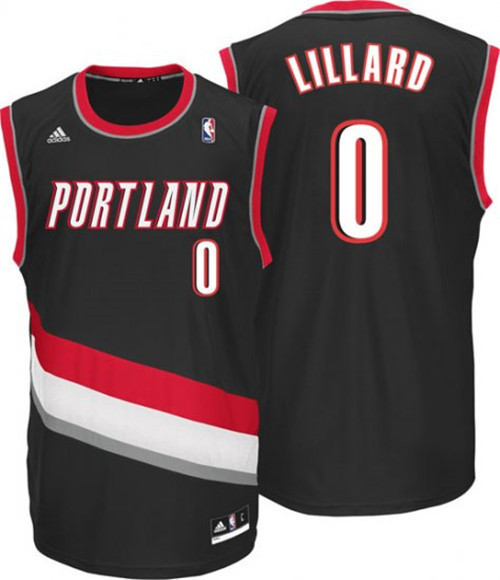 Achetés Maillot du Damian Lillard, Portland Trail Blazers [Negra]