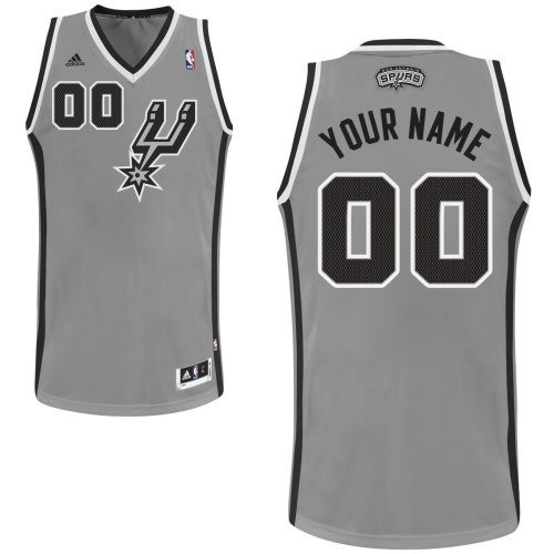 Achetés Maillot du San Antonio Spurs, Custom [Gris]