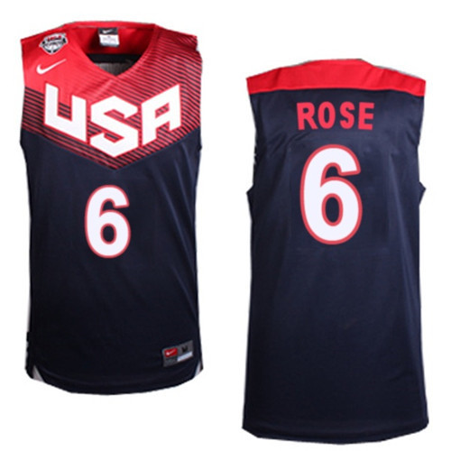 Achetés Maillot du Derrick Rose, Etats-Unis 2014 - Bleu