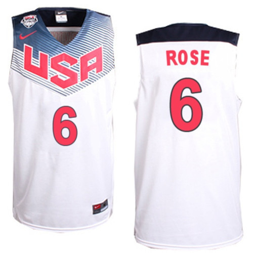 Achetés Maillot du Derrick Rose, Etats-Unis 2014 - Blanc