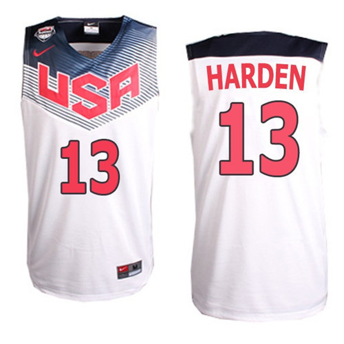 Achetés Maillot du James Harden, Etats-Unis 2014 - Blanc