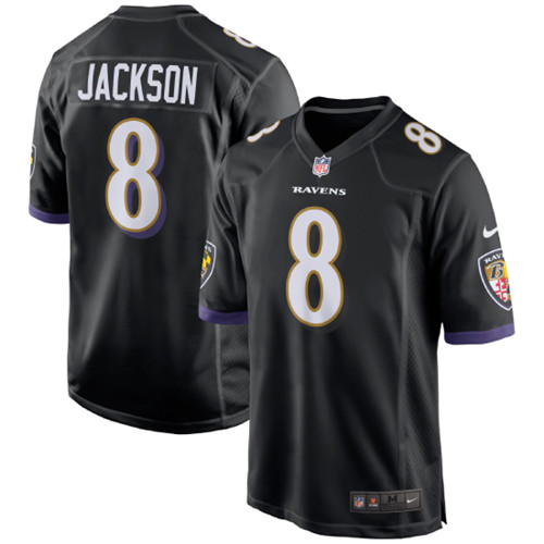 Nouveaux Maillot du Lamar Jackson, Baltimore Ravens - Noir