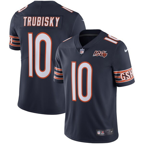 Nouveaux Maillot du Mitchell Trubisky, Chicago Bears - Bleu Marine