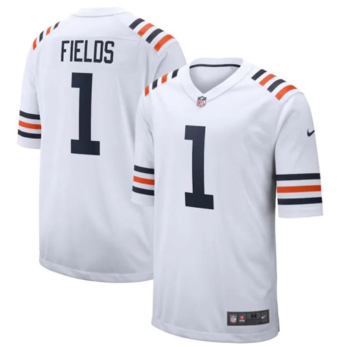 Nouveaux Maillot du Justin Fields, Chicago Bears - Blanc