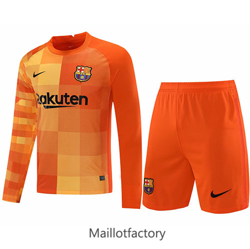 Achat Maillot du Barcelone 2021/22 Gardien de but + Short Manche Longue Orange