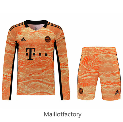 Achat Maillot du Bayern Munich 2021/22 Gardien de but + Short Manche Longue Orange