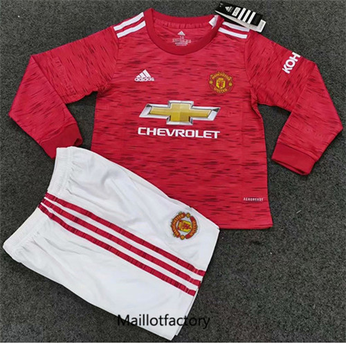 Achat Maillot du Manchester United Enfant 2020/21 Domicile Manche Longue