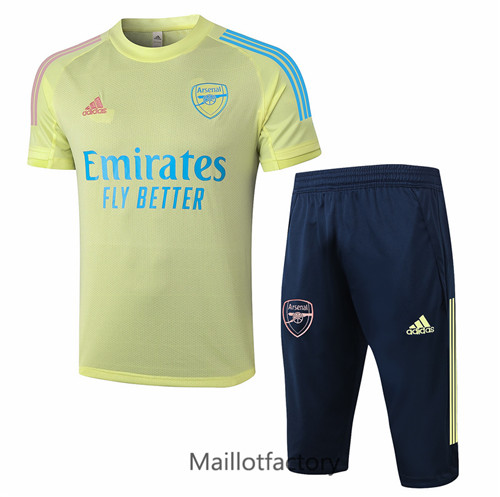 Achat Kit d'entrainement Maillot du Arsenal 3/4 2020/21 Jaune