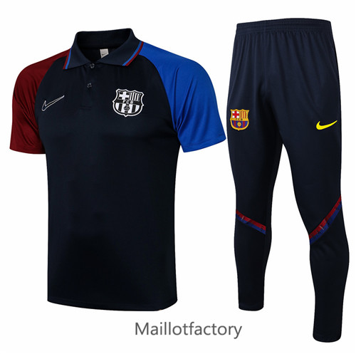 Achat Kit d'entrainement Maillot du Barcelone POLO 2021/22 Bleu Marine