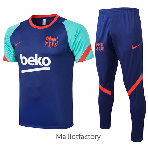 Achat Kit d'entrainement Maillot du Barcelone 2021/22 Bleu/Vert